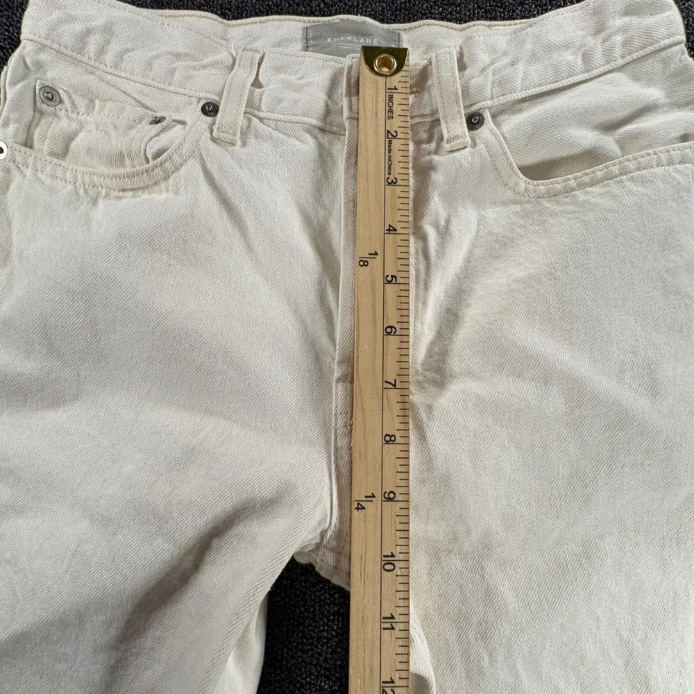 Everlane The Relaxed Straight Jean Womens 24 Cream Organic‎ Cotton Denim